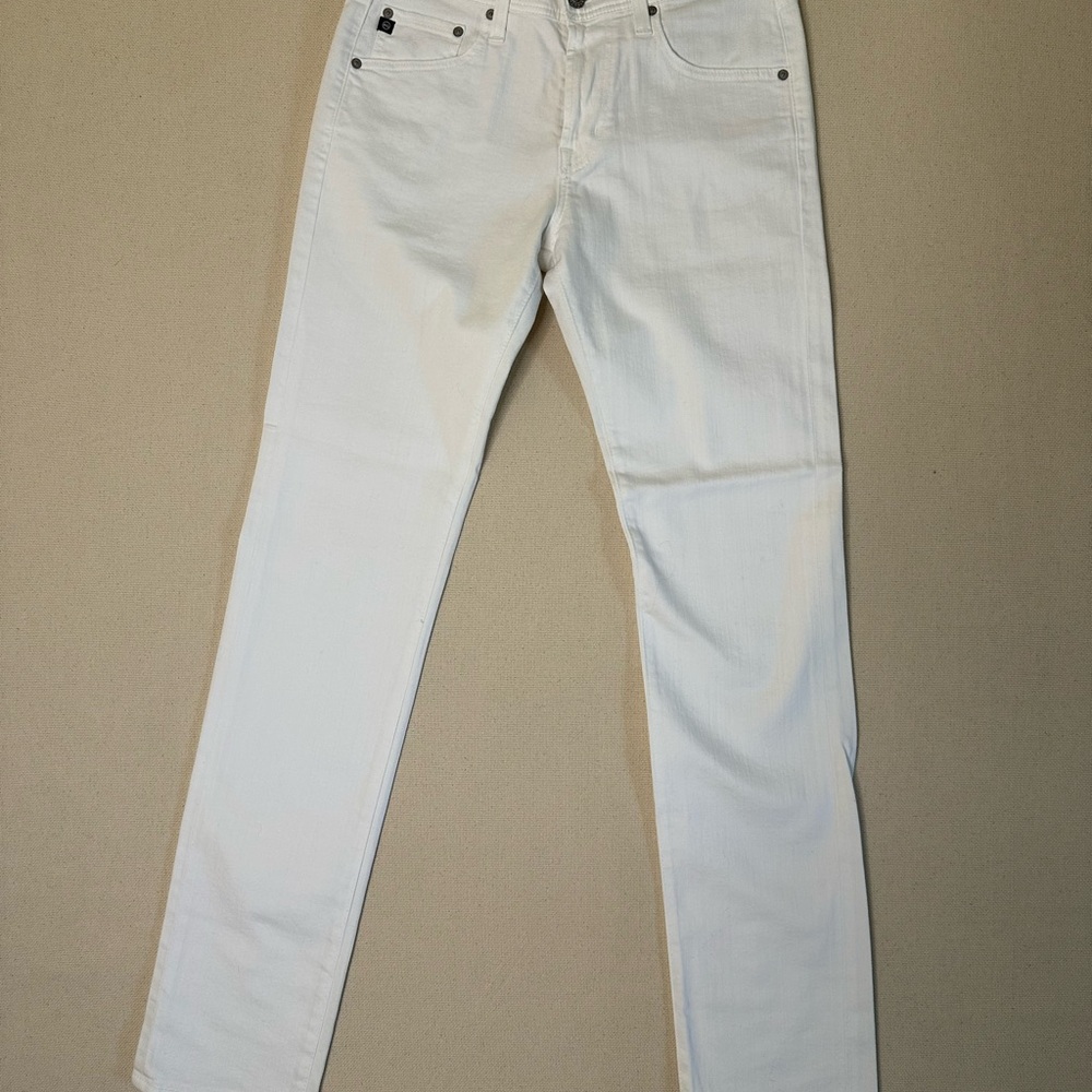 AG Men’s Adriano Goldschmied White Slim Jeans The Matchbox